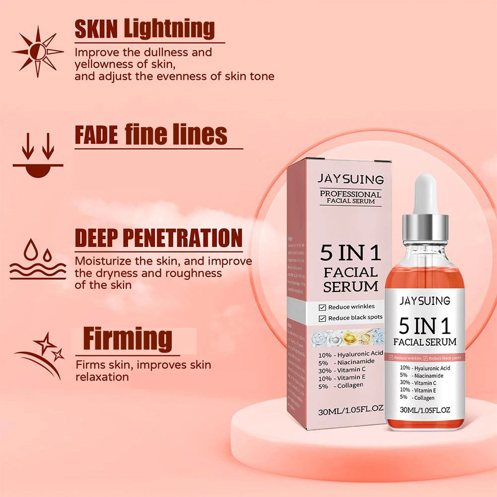 5-in-1 Vitamin C Hyaluronic Acid Facial Serum